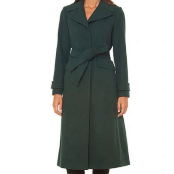 Euc Kate Spade 46” Deep Line Belted Wool Coat Size Small